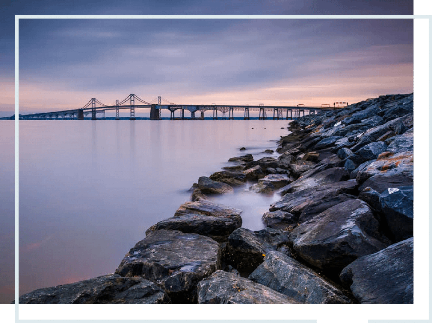 Photo of the Chesapeake Bay Bridge.